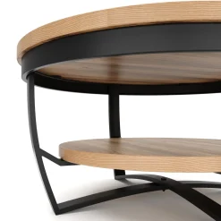 Beistelltisch SERENITY rund 65 x 32 cm braun/schwarz