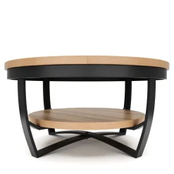 Beistelltisch SERENITY rund 65 x 32 cm braun/schwarz