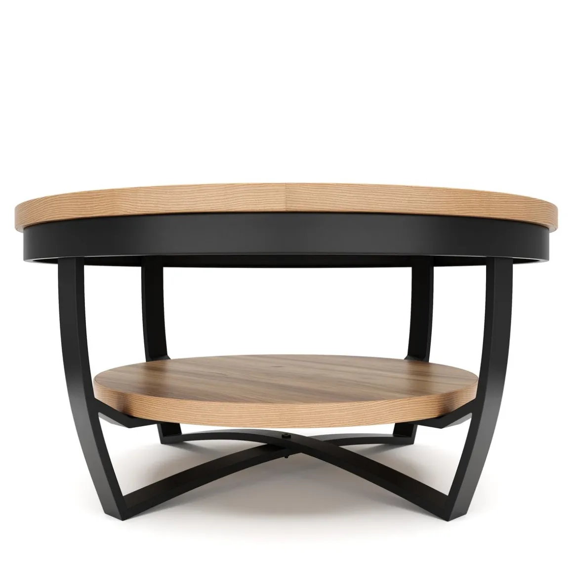Beistelltisch SERENITY rund 65 x 32 cm braun/schwarz