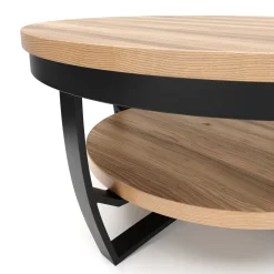 Beistelltisch SERENITY rund 65 x 32 cm braun/schwarz