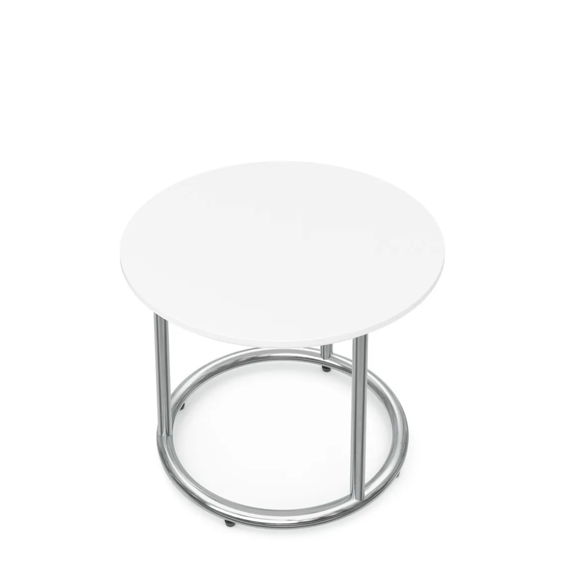 Beistelltisch SUZON rund 2-teilig weiss/silber