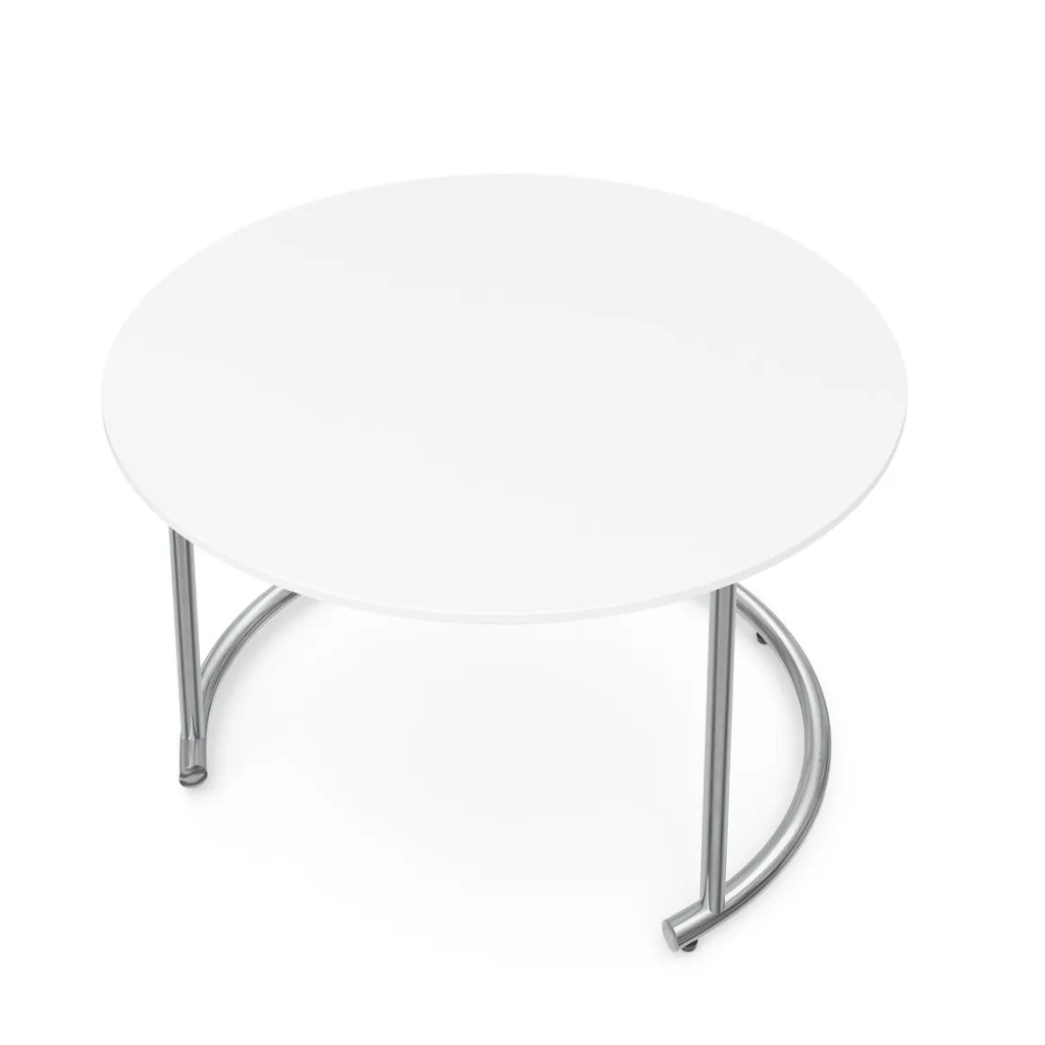 Beistelltisch SUZON rund 2-teilig weiss/silber