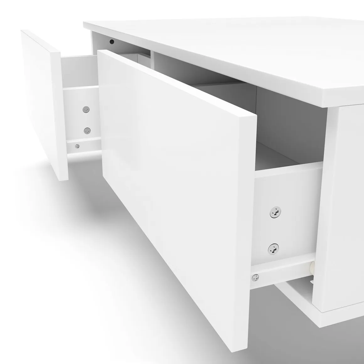 Beistelltisch TALA mit Schubladen 88 x 60 x 31 cm weiss