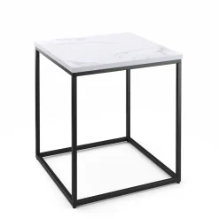 Beistelltisch TYRA 45 x 45 x 50 cm weiss/schwarz