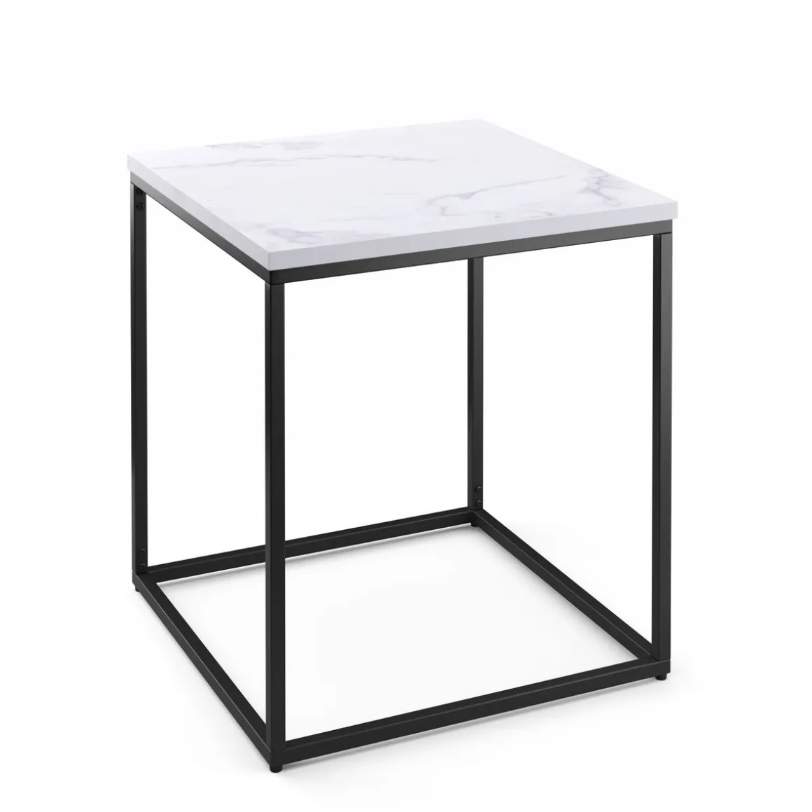 Beistelltisch TYRA 45 x 45 x 50 cm weiss/schwarz