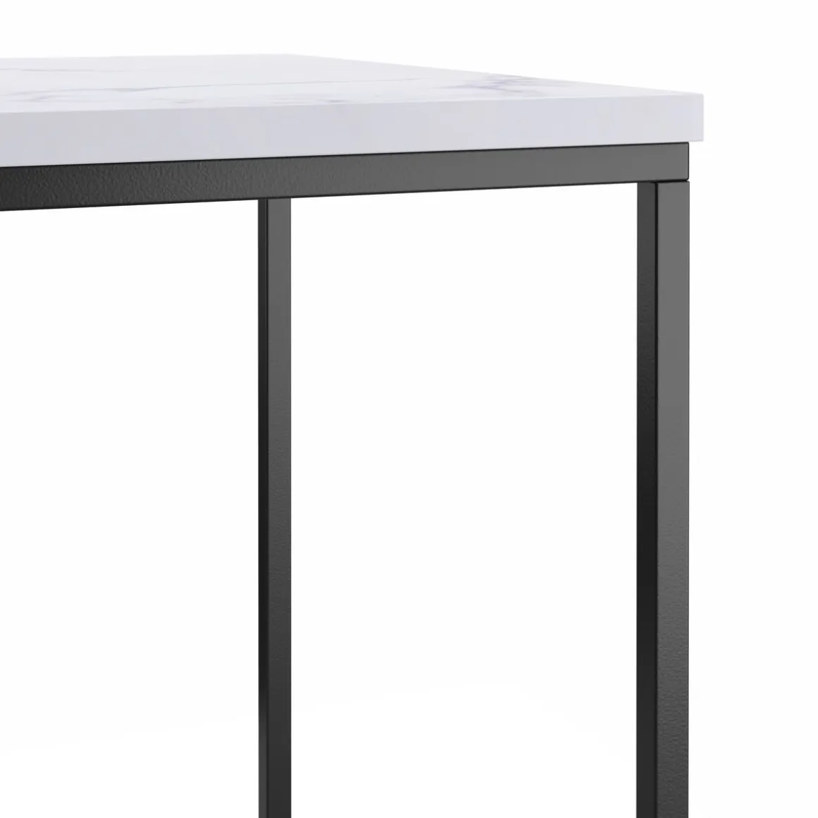 Beistelltisch TYRA 45 x 45 x 50 cm weiss/schwarz