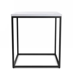 Beistelltisch TYRA 45 x 45 x 50 cm weiss/schwarz