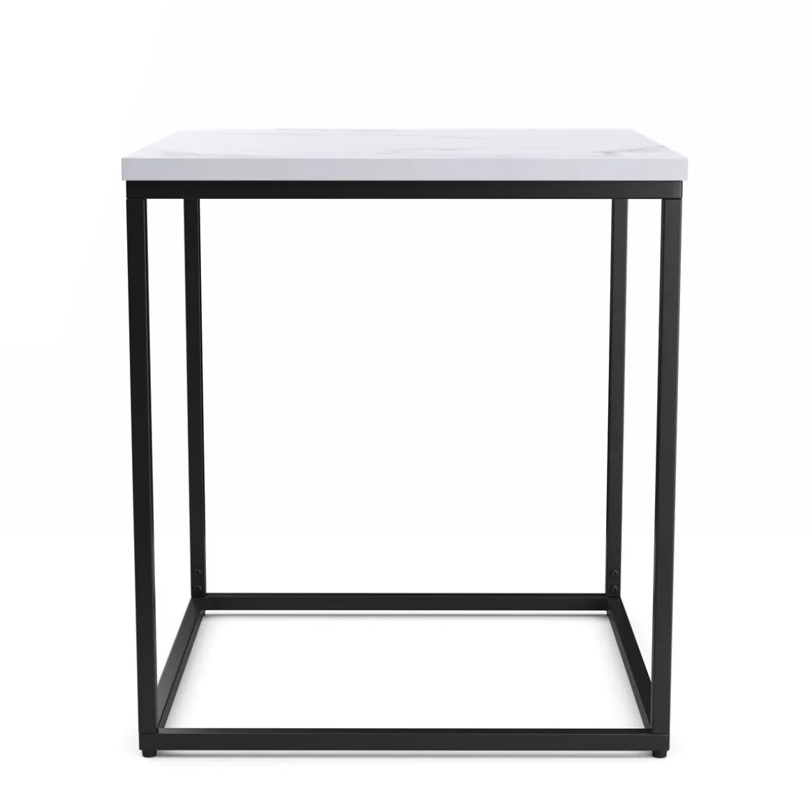 Beistelltisch TYRA 45 x 45 x 50 cm weiss/schwarz