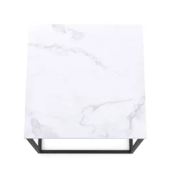 Beistelltisch TYRA 45 x 45 x 50 cm weiss/schwarz