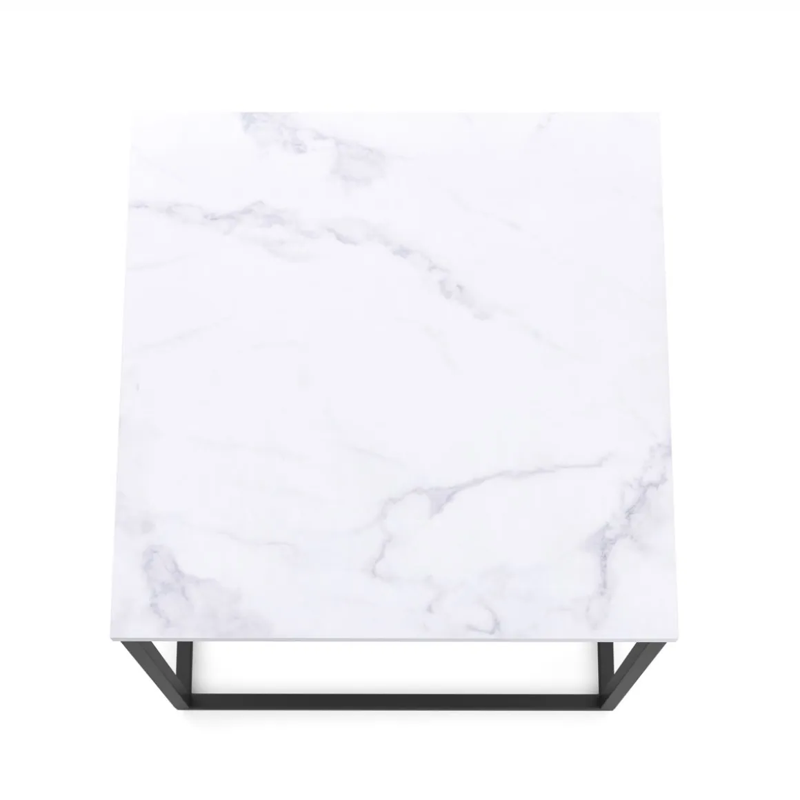 Beistelltisch TYRA 45 x 45 x 50 cm weiss/schwarz