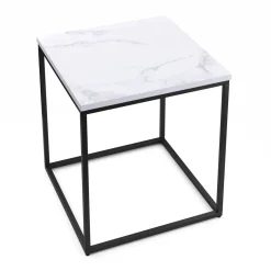 Beistelltisch TYRA 45 x 45 x 50 cm weiss/schwarz