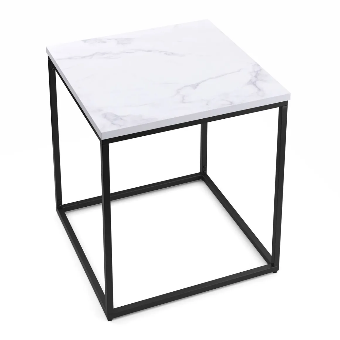 Beistelltisch TYRA 45 x 45 x 50 cm weiss/schwarz