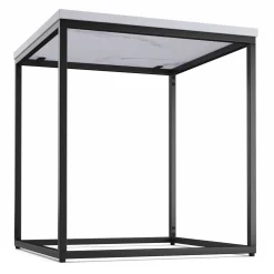 Beistelltisch TYRA 45 x 45 x 50 cm weiss/schwarz