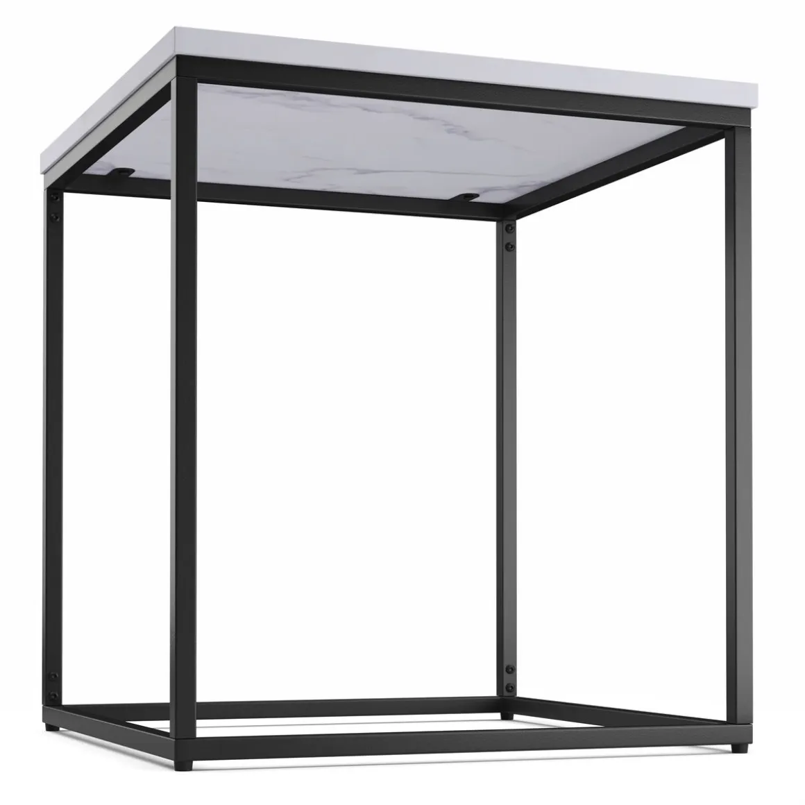 Beistelltisch TYRA 45 x 45 x 50 cm weiss/schwarz