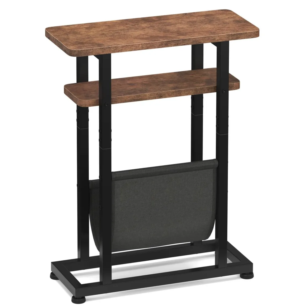 Beistelltisch Vintage BONITA mit Zeitungsablage 42 x 18 x 55 cm