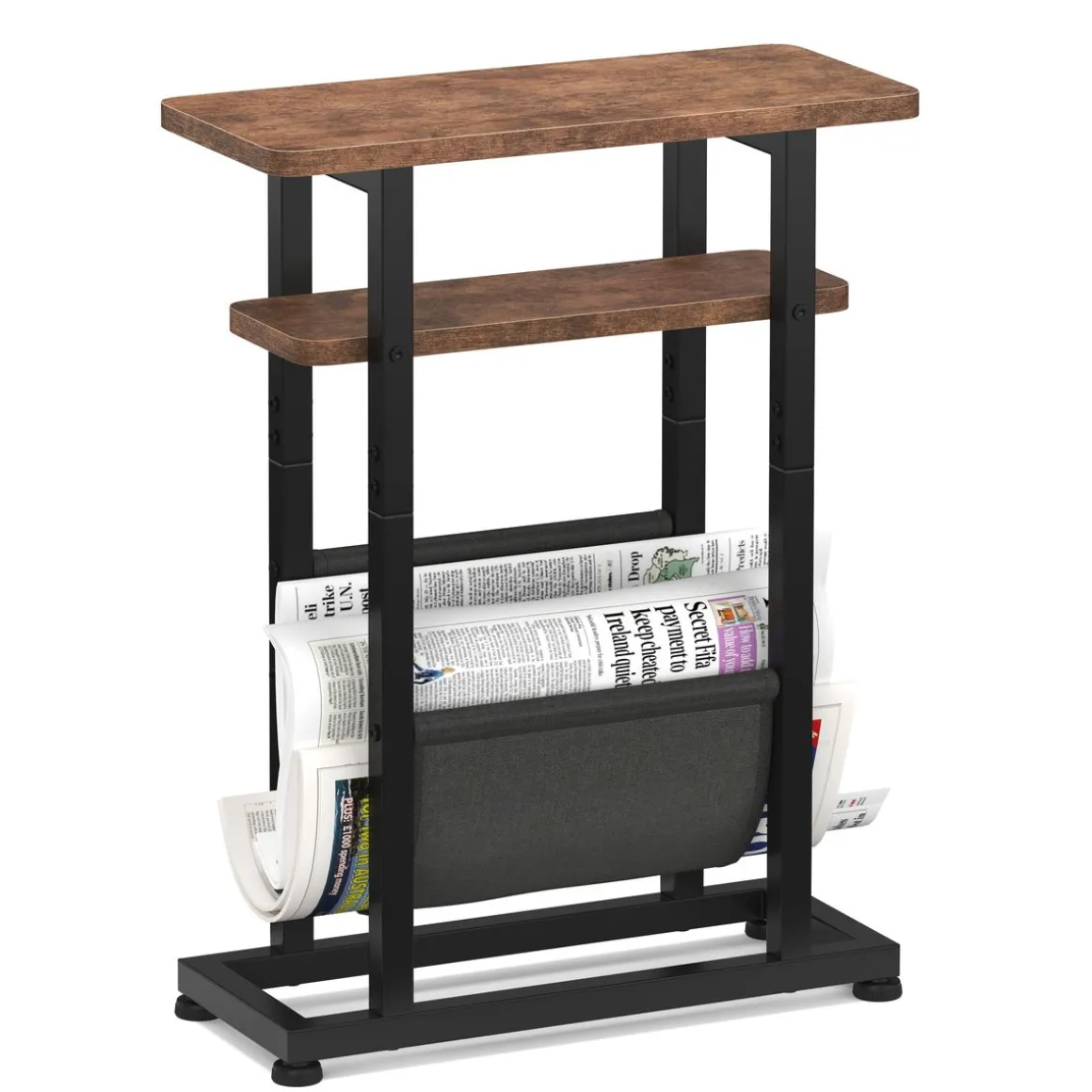 Beistelltisch Vintage BONITA mit Zeitungsablage 42 x 18 x 55 cm