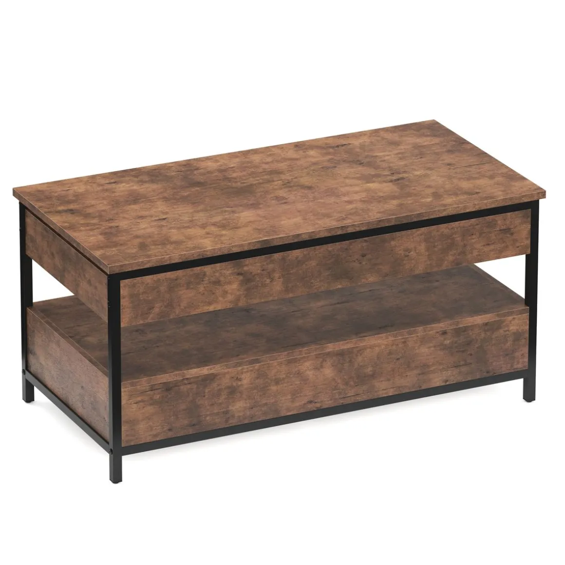 Beistelltisch Vintage BONITA mit Stauraum 100 x 50 x 48 - 62 cm