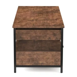 Beistelltisch Vintage BONITA mit Stauraum 100 x 50 x 48 - 62 cm