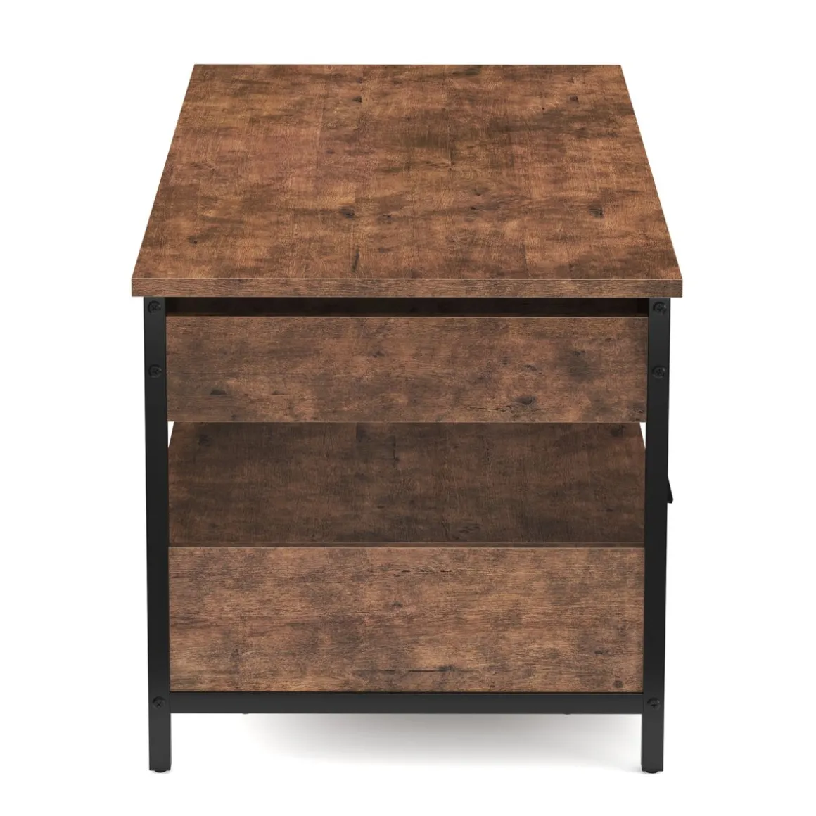 Beistelltisch Vintage BONITA mit Stauraum 100 x 50 x 48 - 62 cm