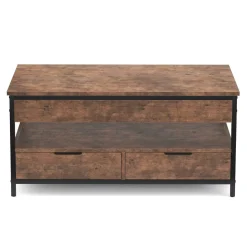 Beistelltisch Vintage BONITA mit Stauraum 100 x 50 x 48 - 62 cm