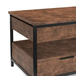 Beistelltisch Vintage BONITA mit Stauraum 100 x 50 x 48 - 62 cm