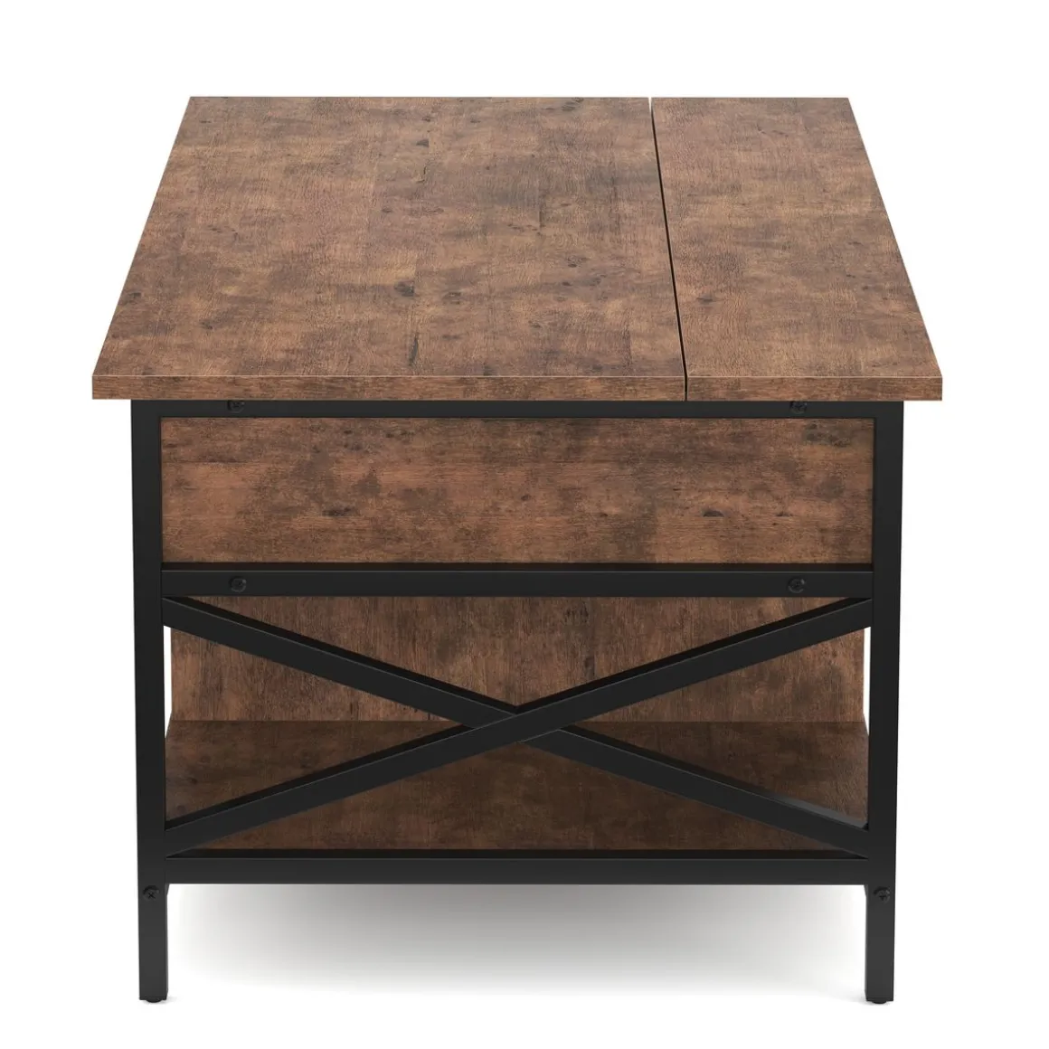 Beistelltisch Vintage BONITA mit Stauraum 100 x 60 x 48 - 62 cm