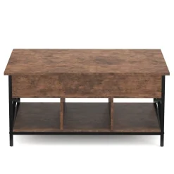 Beistelltisch Vintage BONITA mit Stauraum 100 x 60 x 48 - 62 cm