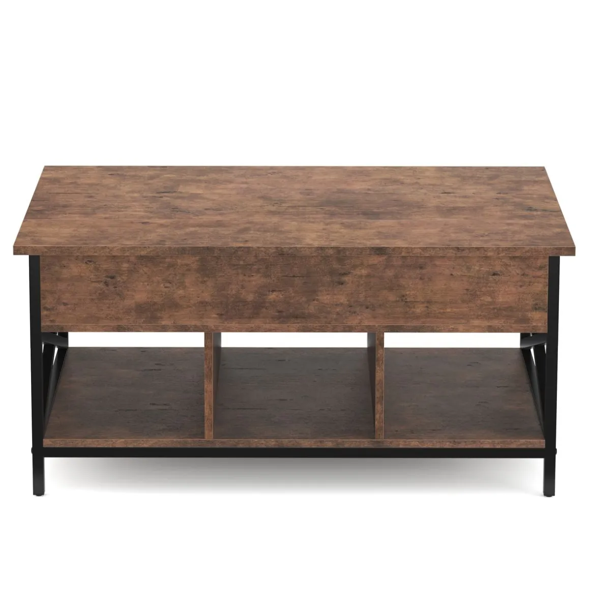 Beistelltisch Vintage BONITA mit Stauraum 100 x 60 x 48 - 62 cm