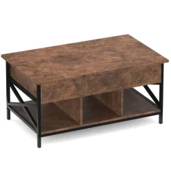 Beistelltisch Vintage BONITA mit Stauraum 100 x 60 x 48 - 62 cm