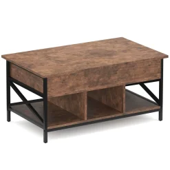 Beistelltisch Vintage BONITA mit Stauraum 100 x 60 x 48 - 62 cm