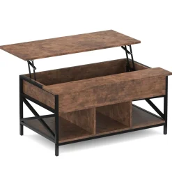 Beistelltisch Vintage BONITA mit Stauraum 100 x 60 x 48 - 62 cm