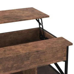 Beistelltisch Vintage BONITA mit Stauraum 100 x 60 x 48 - 62 cm