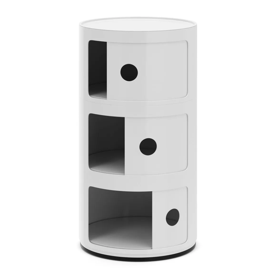 Beistelltisch VLADIK rund mit Stauraum 32 x 58 cm weiss