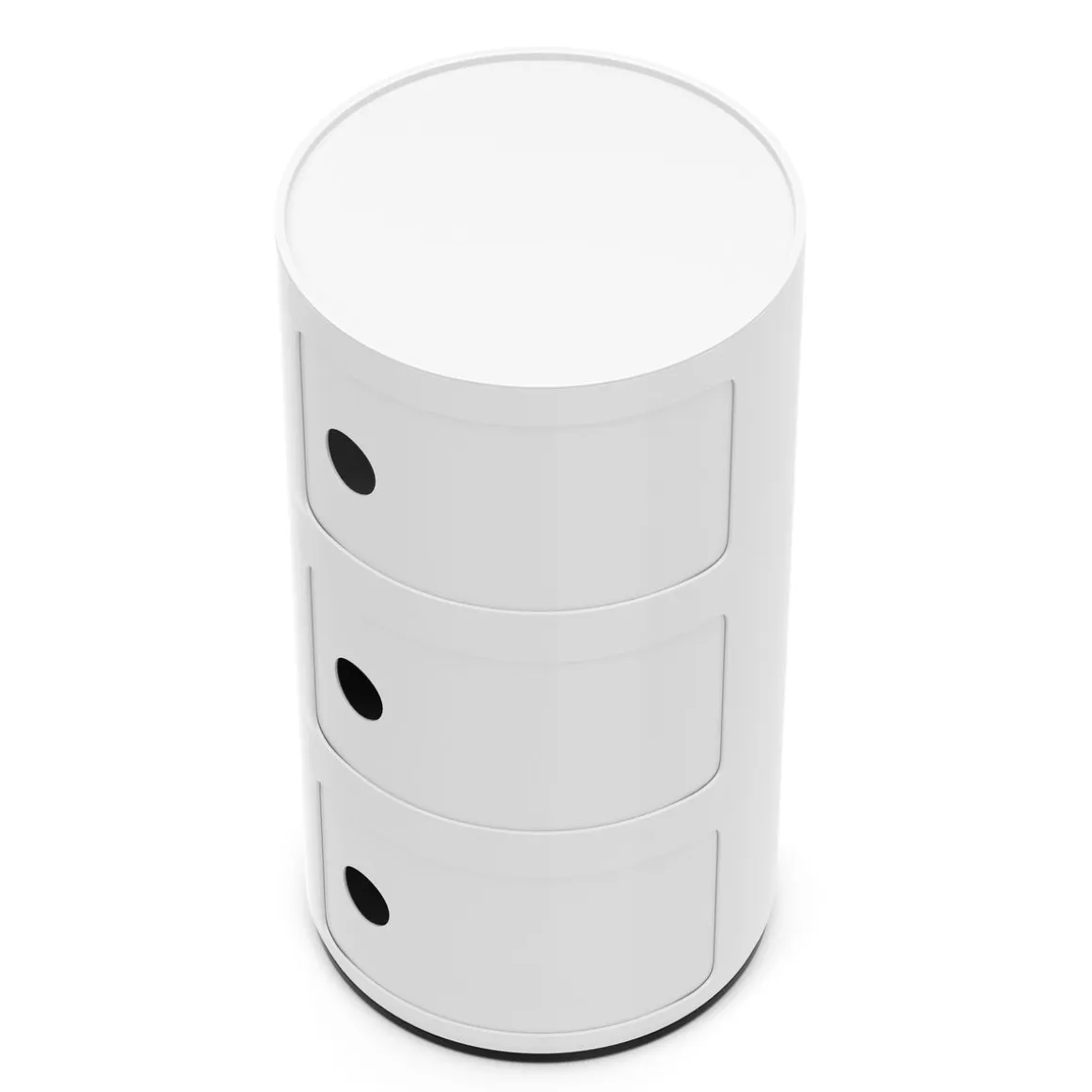 Beistelltisch VLADIK rund mit Stauraum 32 x 58 cm weiss