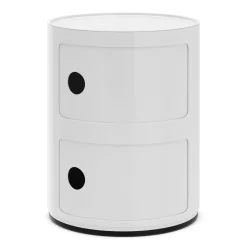 Beistelltisch VLADIK rund mit Stauraum 32 x 39 cm weiss