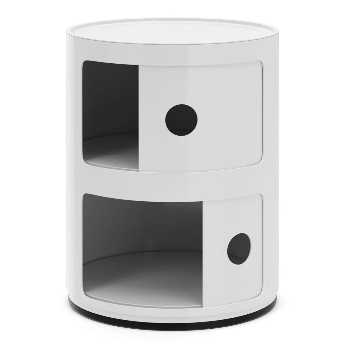 Beistelltisch VLADIK rund mit Stauraum 32 x 39 cm weiss