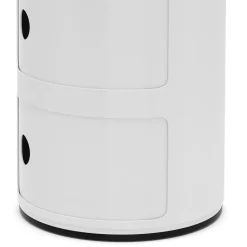 Beistelltisch VLADIK rund mit Stauraum 32 x 39 cm weiss