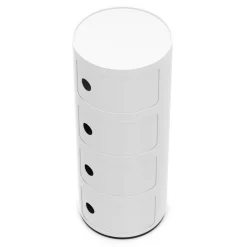 Beistelltisch VLADIK rund mit Stauraum 32 x 77 cm weiss