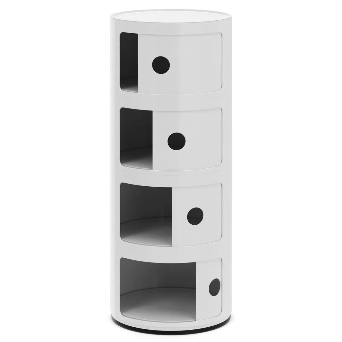Beistelltisch VLADIK rund mit Stauraum 32 x 77 cm weiss