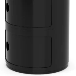 Beistelltisch VLADIK rund mit Stauraum 32 x 77 cm schwarz