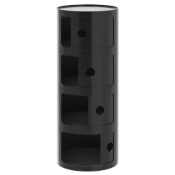 Beistelltisch VLADIK rund mit Stauraum 32 x 77 cm schwarz