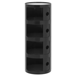 Beistelltisch VLADIK rund mit Stauraum 32 x 77 cm schwarz