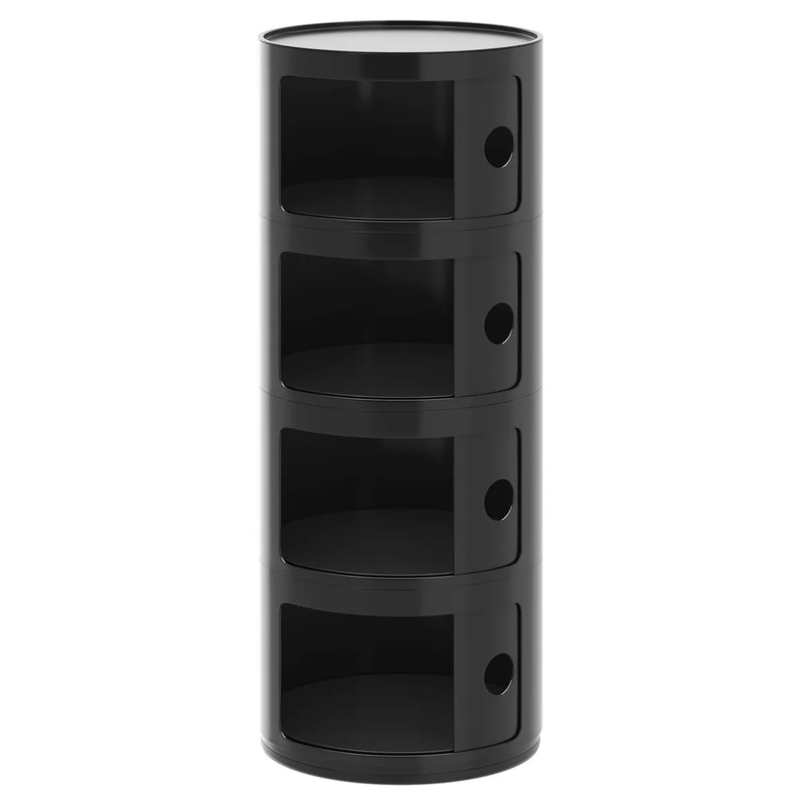 Beistelltisch VLADIK rund mit Stauraum 32 x 77 cm schwarz