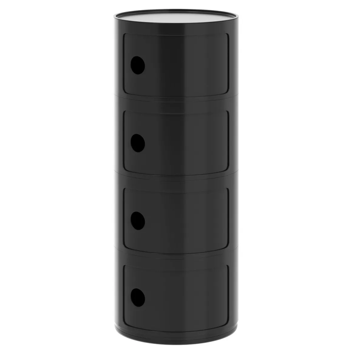 Beistelltisch VLADIK rund mit Stauraum 32 x 77 cm schwarz