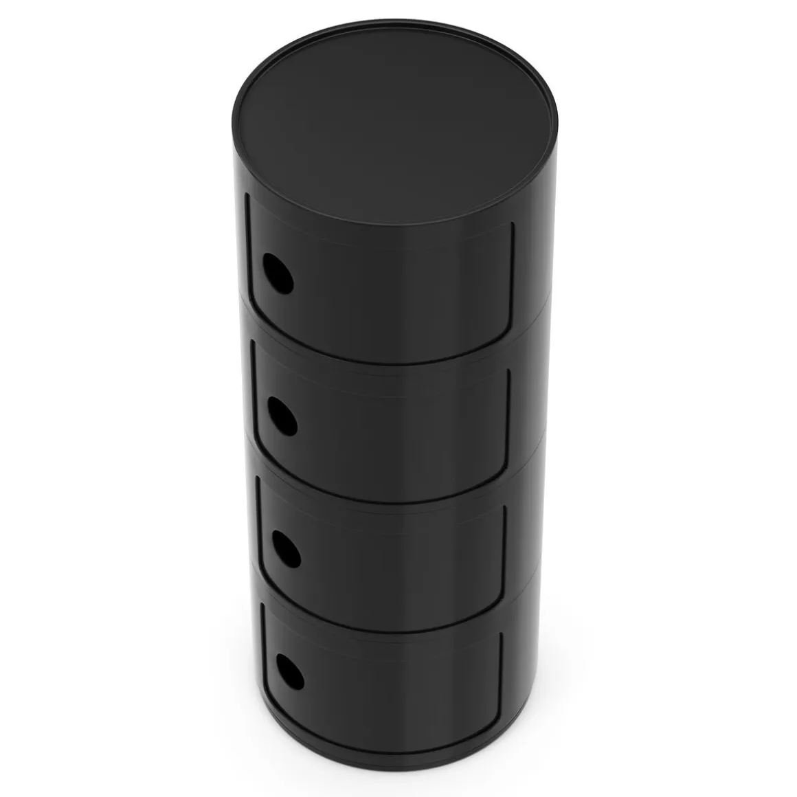 Beistelltisch VLADIK rund mit Stauraum 32 x 77 cm schwarz