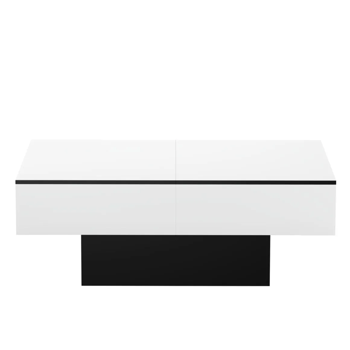 Beistelltisch VOLEVO mit Stauraum 113 x 60 x 40 cm weiss/schwarz