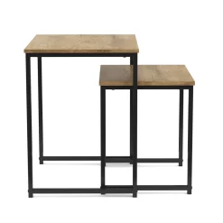 Beistelltisch WERNER 2-teilig braun/schwarz