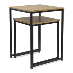 Beistelltisch WERNER 2-teilig braun/schwarz