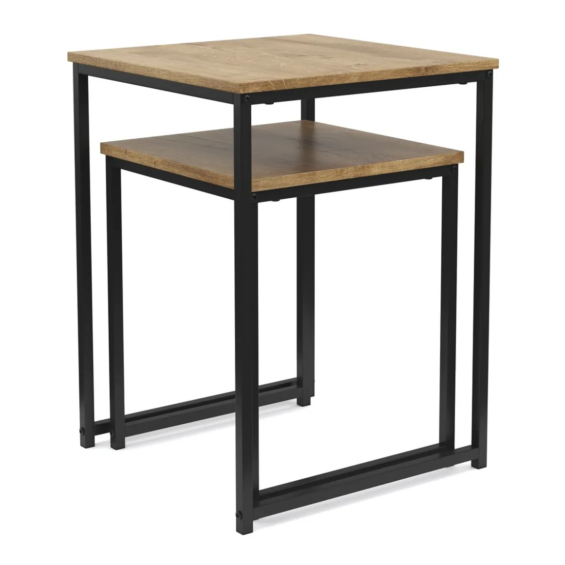 Beistelltisch WERNER 2-teilig braun/schwarz
