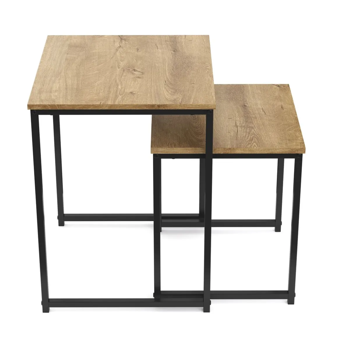 Beistelltisch WERNER 2-teilig braun/schwarz